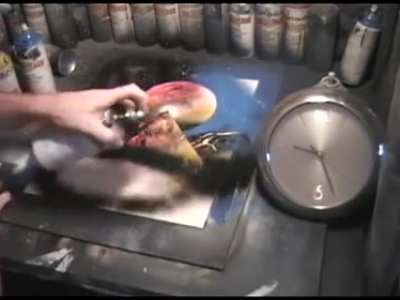 Super Fast Spray Paint Artist 40 sec masterpiece ! (Brandon McConnell)