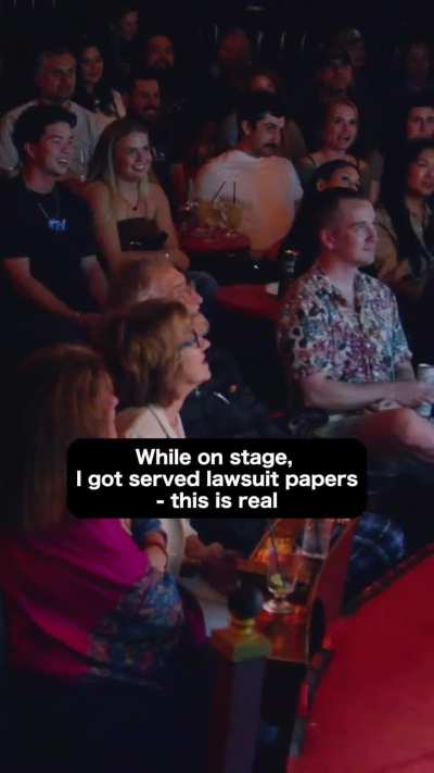*This is real* I got sued while I was on stage