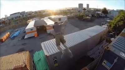 Shipping container jump