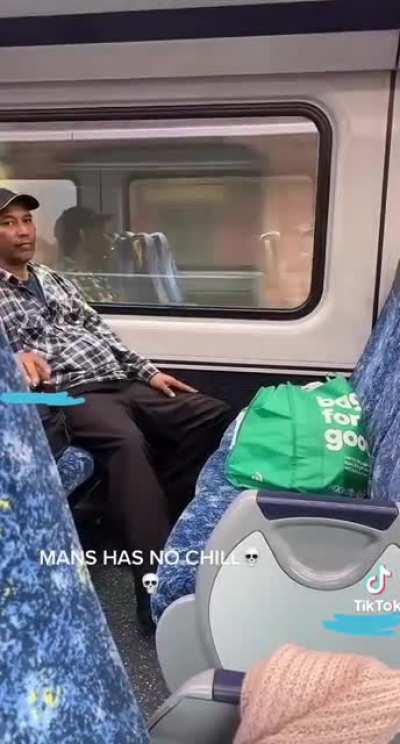 Teen records creep on train