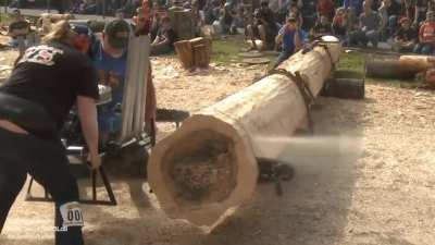 V8-powered chainsaw