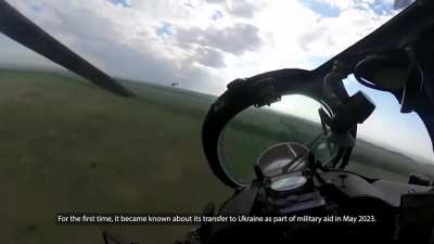 In the video, pilots of the Ukrainian army aviation strike Russian troops in the Kursk region. Strikes are made with unguided rockets of the 19-charge launcher M261. The block is installed on the pylon of the Mi-24B helicopter.