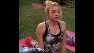 Peyton doing yoga