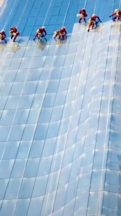 How Skyscapers Are Cleaned After Dust Storms In Dubai