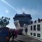 Cruise ship crashes against a pier in Venice, Italy