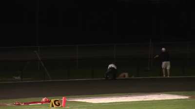 Streaker gets applause from the crowd at football game