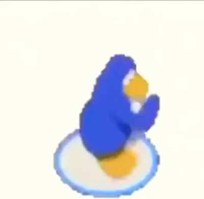 the penguin going off