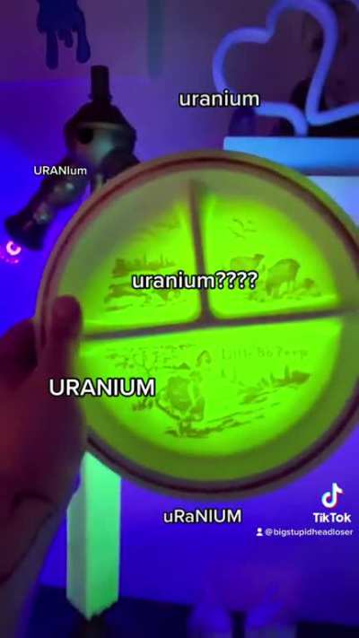 oh y’know… just some vintage children’s plates made with uranium 😀☢️