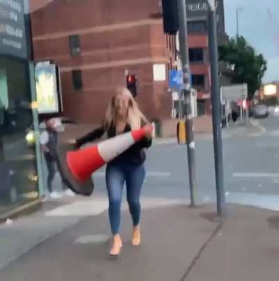 Trying to steal a cone