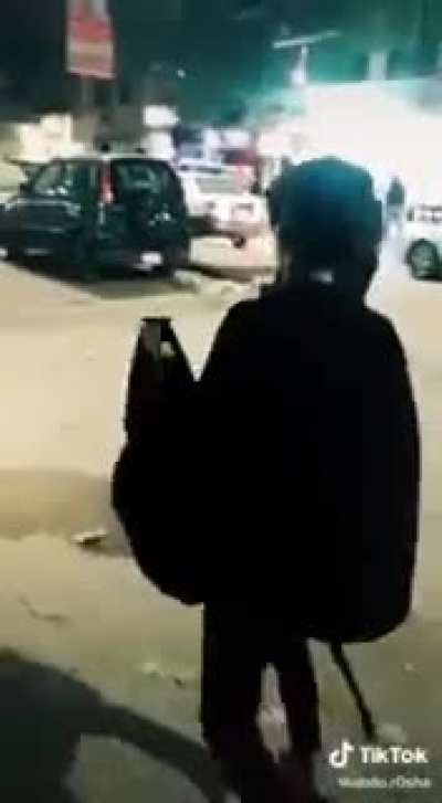They were trolling passing by cars
