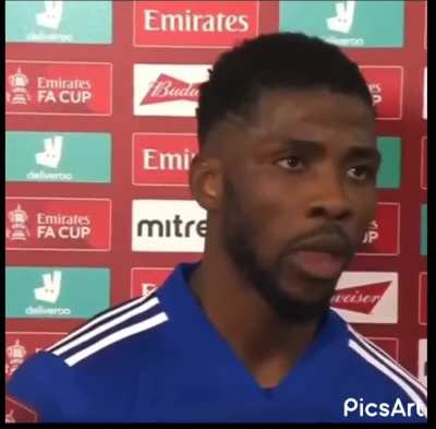Footballer's reaction to winning the Man of the Match