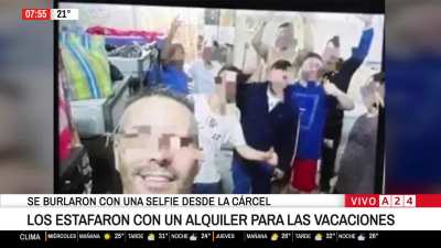 Los estafaron con un alquiler de temporada y los presos les mandaron una selfie en modo de burla: