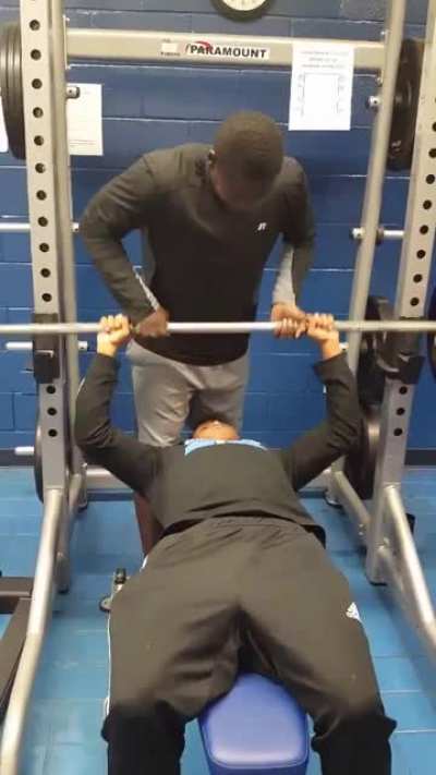 Surprise during the 185lb bench press
