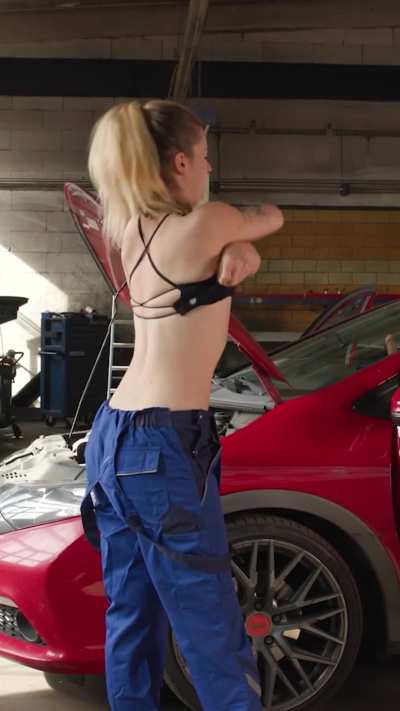 On the hood of car