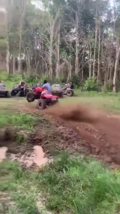 Dude flys off the ATV