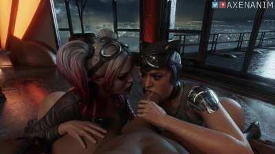Harley Quinn and Catwoman (Axen) [DC]