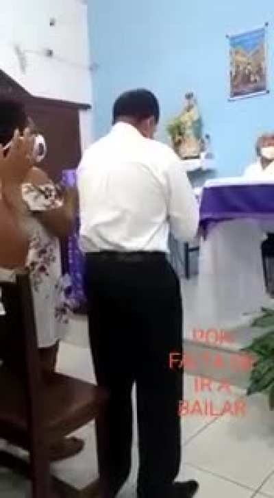 Guy really getting it on church.