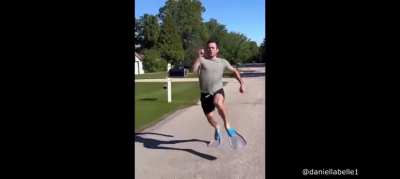 Running from the screams of his soul