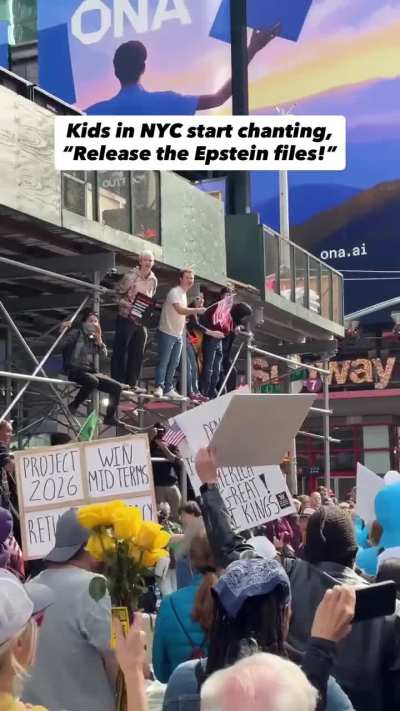 NYC Children Chant Release The Epstein Files