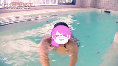 Hilari swimming in red part 2