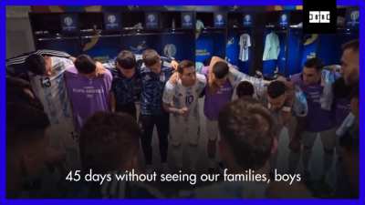 Lionel Messi's inspiring team talk before the Copa America final (2021)