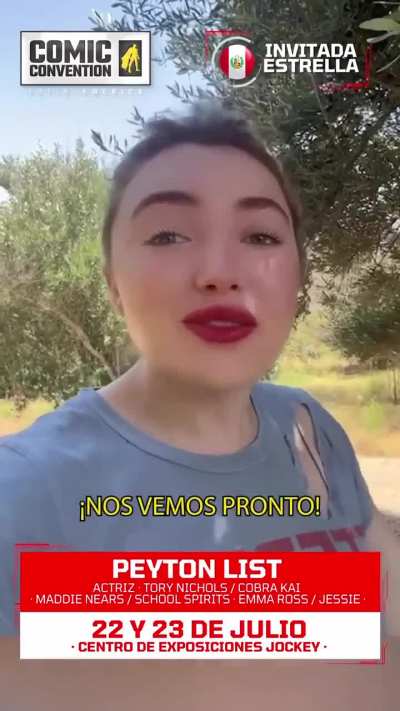 Who saw Peyton List in Lima?