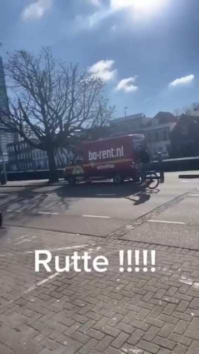 Yep, this is our prime minister riding a bike.