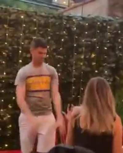 Idiot fighting a Tv