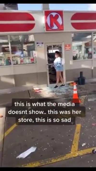 BLM protestor gets business destroyed by BLM protestors