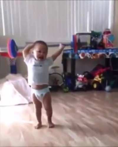 Kid knows how to celebrate