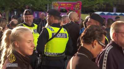 Protests in Malmo Sweden as Israel Advances to Eurovision finals