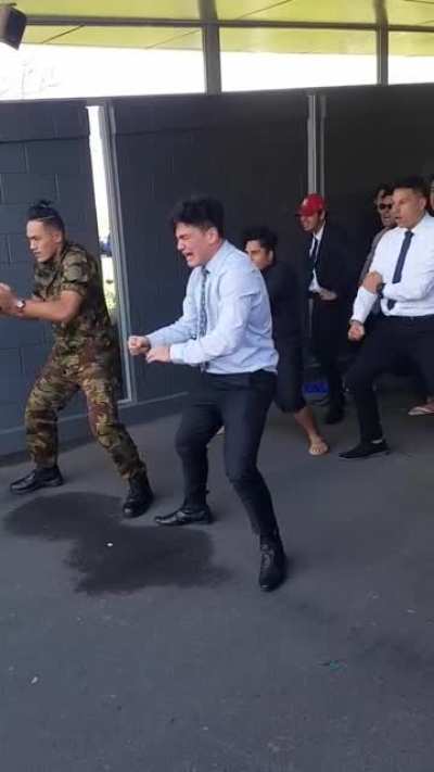 Funeral Haka Tribute performed by friend's and family of a deceased teenager