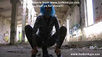 Hotkinkyjo sex with huge seahorse dildo from mrhankey & anal prolapse