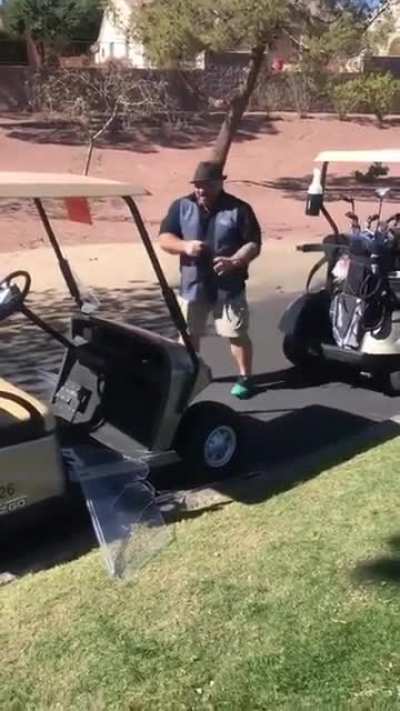Jumping over head of car