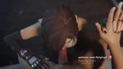 Tifa lewd handholding