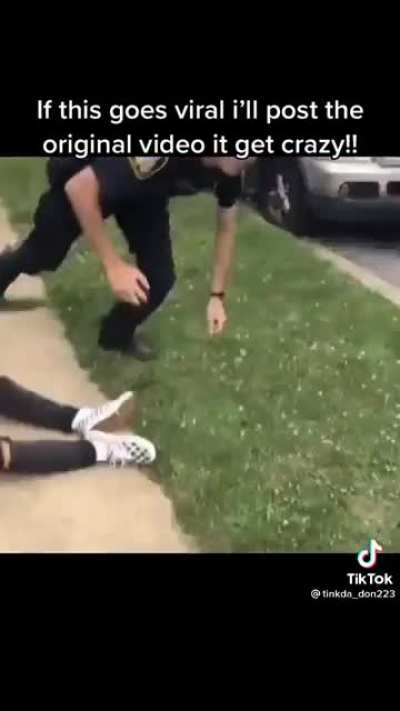 He was running from a cop car~