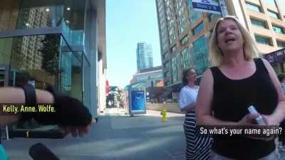 Racist anti-masker Kelly Anne Wolfe in Toronto