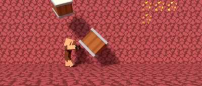 Two drums and a cymbal fall off a cliff