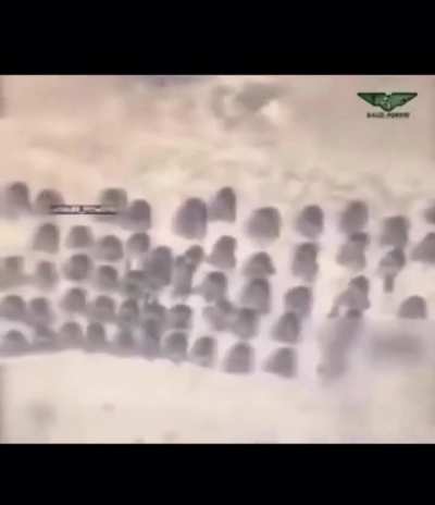 Saudi air strike on 66 Houthis in traning camp in sada (September 2020) (music from original source)