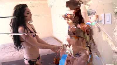 Proof that destroying an opponent's tight belly turns girls on (x5)