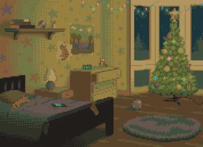 Bedtime, Me, Pixel art, 2021