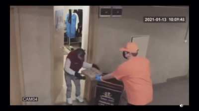 Security footage of me ordering pizza