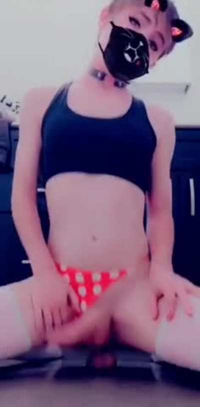 Watch my thick femcock flop around while I ride you 🤭😜