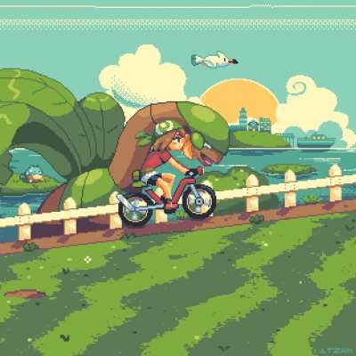 [OC] Pokémon Emerald! Me on my first day with the bike :P