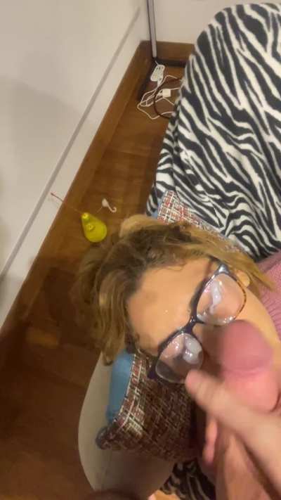 Does it turn you on to cum on my reading glasses?