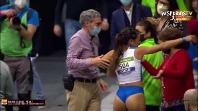 2022 Spanish Indoor Championships | Post 60 Metres Sprint victory celebrations