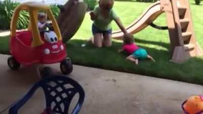 Learning how to use a rocking seesaw
