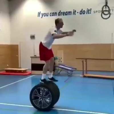 This guy completing an obstacle course