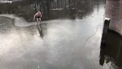 Skating on cracked ice
