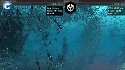 Just finished my ECS system in C and turns out it's ~17 times faster than Unity DOTS